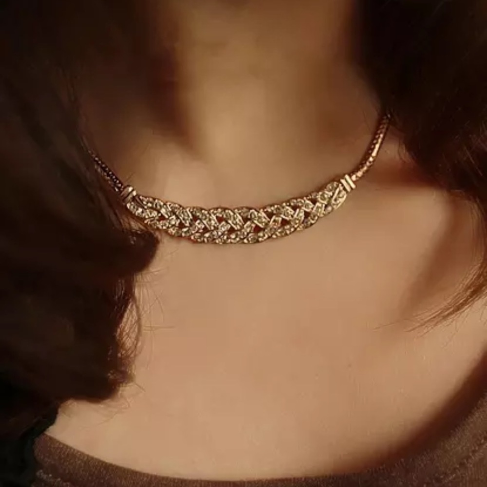 🍀New Austrian crystal Gold / Silver jewelry set. - Picture 4 of 14